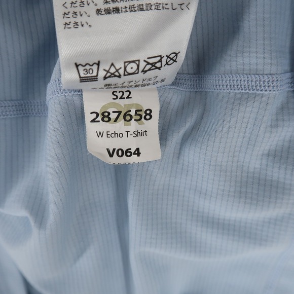 Outdoor Research Echo T Shirt Women Medium Blue Lightweight Hiking Trail Running - Picture 8 of 8